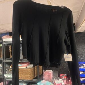 Arizona Jean Company Women's Black Long Sleeve Top